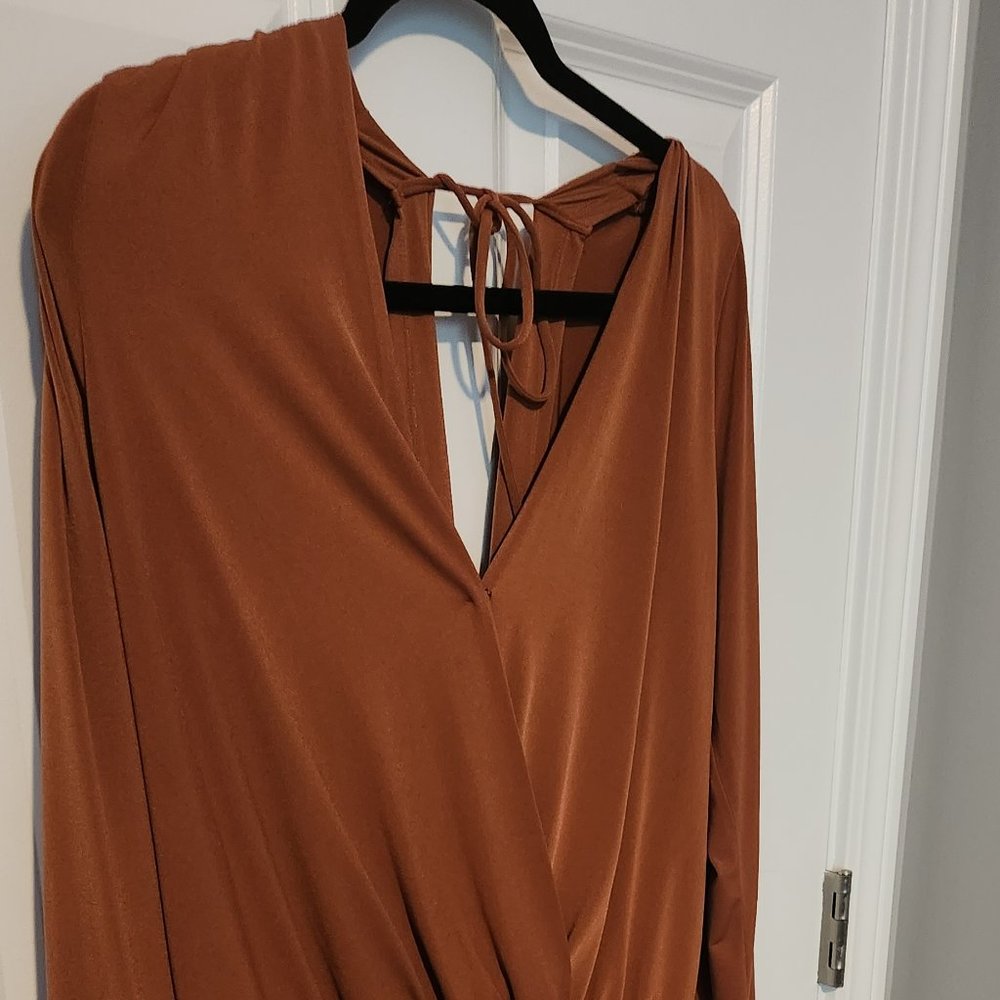 Burnt Orange Long Sleeve Bodysuit